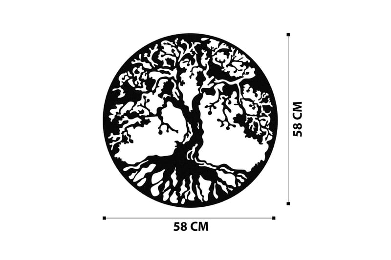 Tree Väggdekor - Svart - Inredning - Väggdekor - Skylt - Plåtskyltar