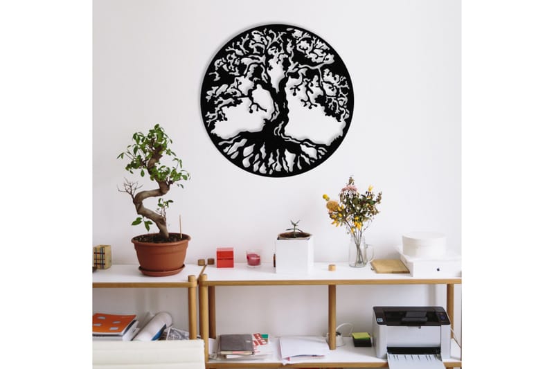 Tree Väggdekor - Svart - Inredning - Väggdekor - Skylt - Plåtskyltar