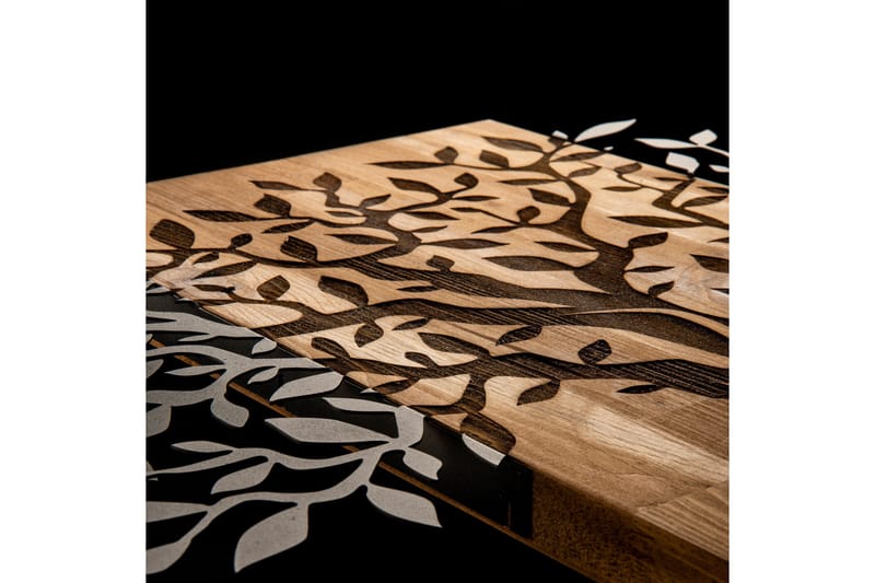 Tree Wooden Wall Accessory Väggdekor - Svart/Valnöt - Inredning - Väggdekor - Skylt - Plåtskyltar