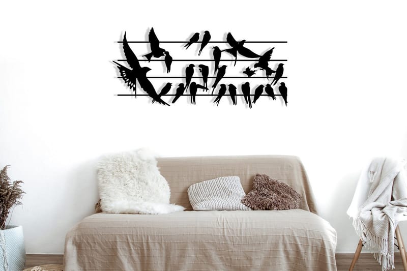 Uccello Väggdekor - Svart - Inredning - Väggdekor - Skylt - Plåtskyltar
