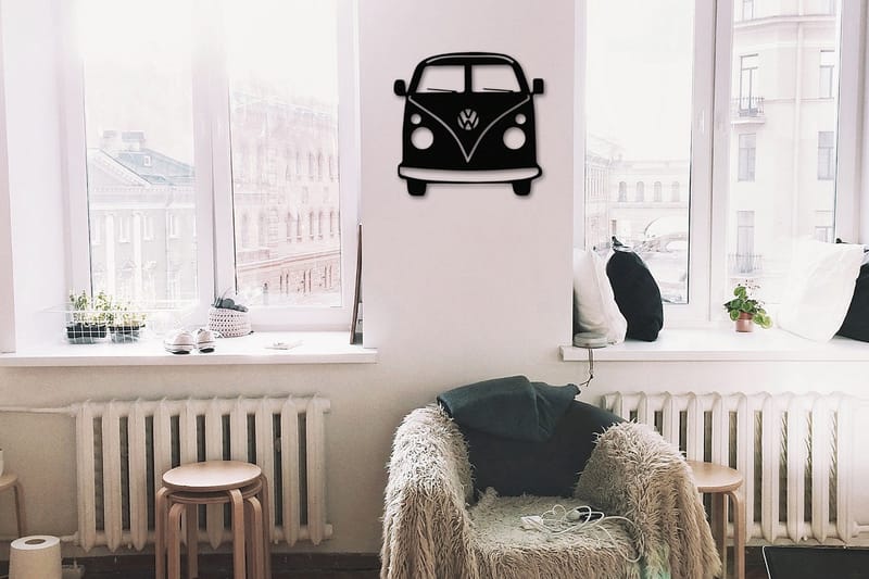Vosvos Metal Decor Väggdekor - Svart - Inredning - Väggdekor - Skylt - Plåtskyltar