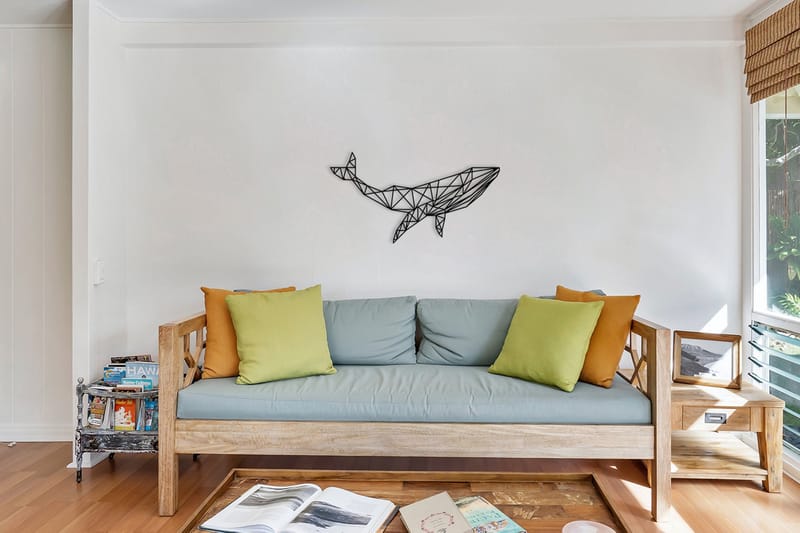 Whale 1 Väggdekor - Svart - Inredning - Väggdekor - Skylt - Plåtskyltar