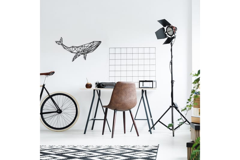 Whale 1 Väggdekor - Svart - Inredning - Väggdekor - Skylt - Plåtskyltar