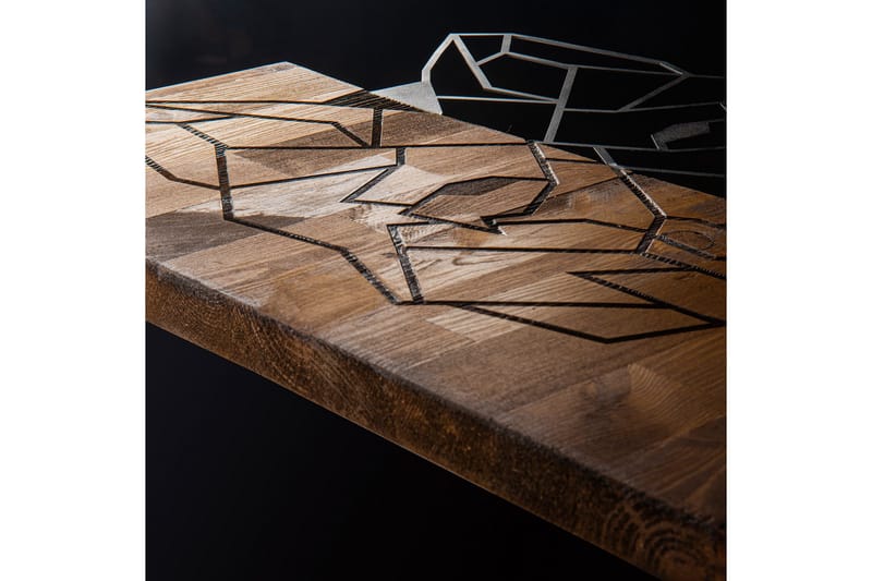 Wolf 1 Väggdekor - Svart/Valnöt - Inredning - Väggdekor - Skylt - Plåtskyltar