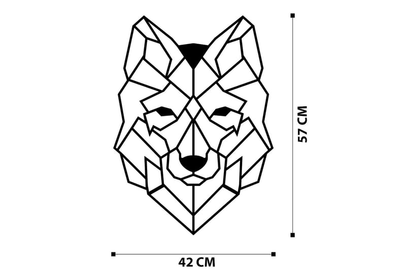 Wolf 2 Väggdekor - Svart - Inredning - Väggdekor - Skylt - Plåtskyltar