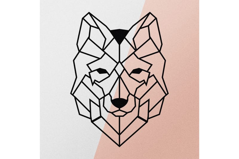 Wolf 2 Väggdekor - Svart - Inredning - Väggdekor - Skylt - Plåtskyltar