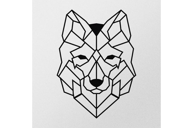 Wolf 2 Väggdekor - Svart - Inredning - Väggdekor - Skylt - Plåtskyltar