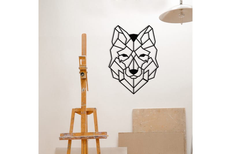 Wolf 2 Väggdekor - Svart - Inredning - Väggdekor - Skylt - Plåtskyltar