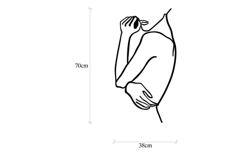 Woman 2 Väggdekor - Svart - Inredning - Väggdekor - Skylt - Plåtskyltar
