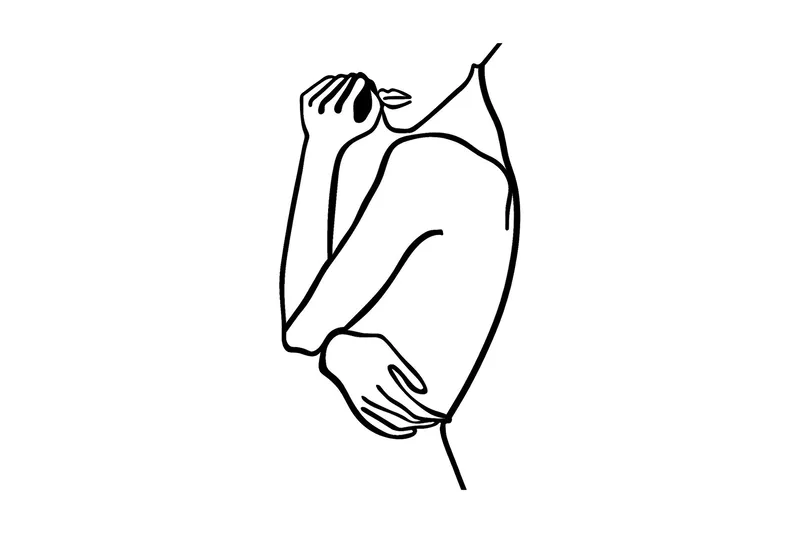 Woman 2 Väggdekor, Svart