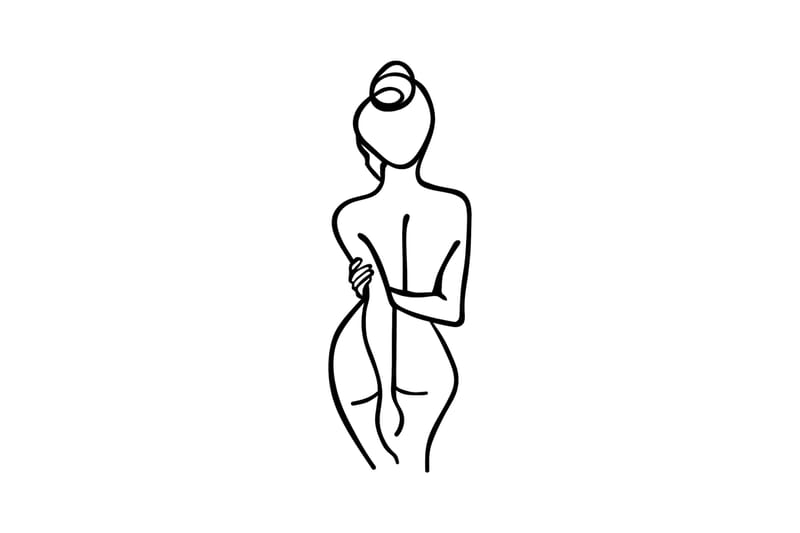 Woman Body Väggdekor - Svart - Inredning - Väggdekor - Skylt - Plåtskyltar