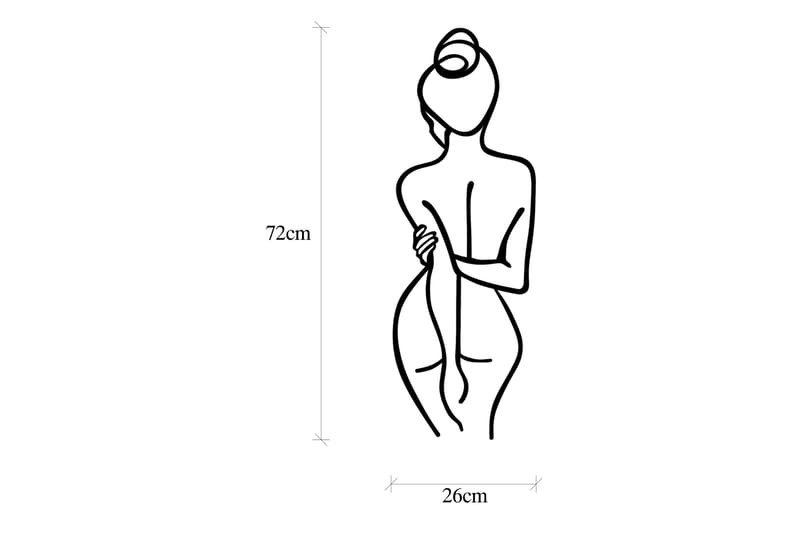 Woman Body Väggdekor - Svart - Inredning - Väggdekor - Skylt - Plåtskyltar