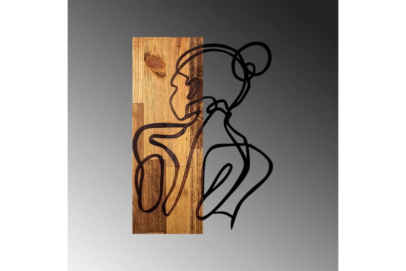 Woman Body Väggdekor - Svart/Ljus Valnöt - Inredning - Väggdekor - Skylt - Plåtskyltar
