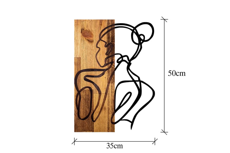 Woman Body Väggdekor - Svart/Ljus Valnöt - Inredning - Väggdekor - Skylt - Plåtskyltar