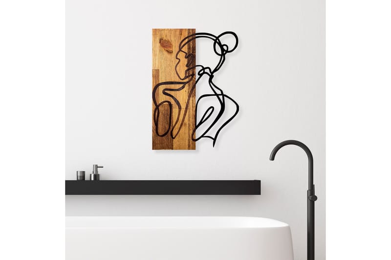 Woman Body Väggdekor - Svart/Ljus Valnöt - Inredning - Väggdekor - Skylt - Plåtskyltar