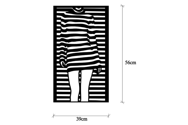 Woman Dress Väggdekor - Svart - Inredning - Väggdekor - Skylt - Plåtskyltar