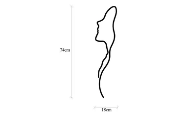 Woman Face Profile Väggdekor - Svart - Inredning - Väggdekor - Skylt - Plåtskyltar