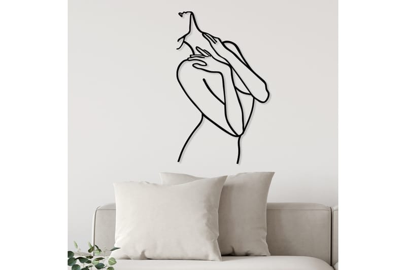 Woman Lines Väggdekor - Svart - Inredning - Väggdekor - Skylt - Plåtskyltar