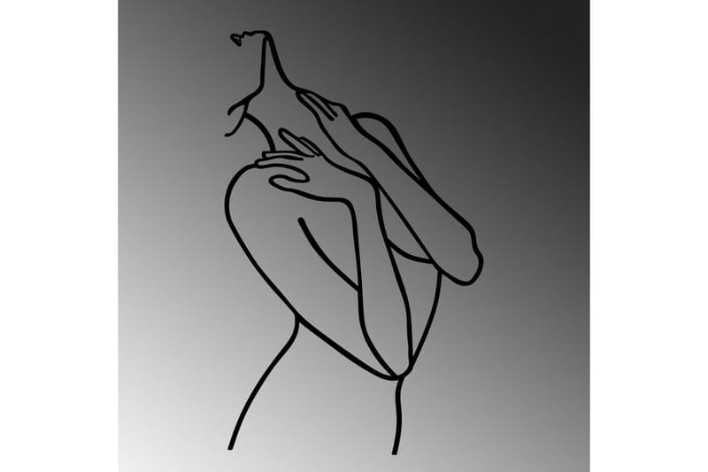 Woman Lines Väggdekor - Svart - Inredning - Väggdekor - Skylt - Plåtskyltar