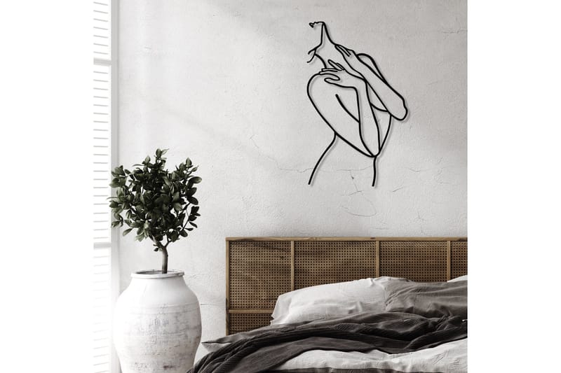 Woman Lines Väggdekor - Svart - Inredning - Väggdekor - Skylt - Plåtskyltar