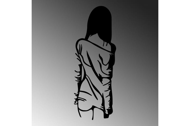 Woman With Loose Dress Väggdekor - Svart - Inredning - Väggdekor - Skylt - Plåtskyltar