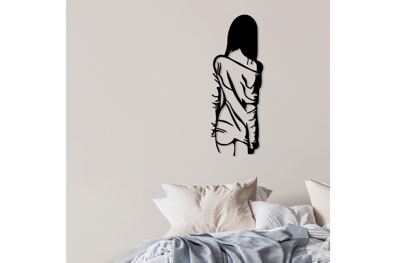 Woman With Loose Dress Väggdekor - Svart - Inredning - Väggdekor - Skylt - Plåtskyltar