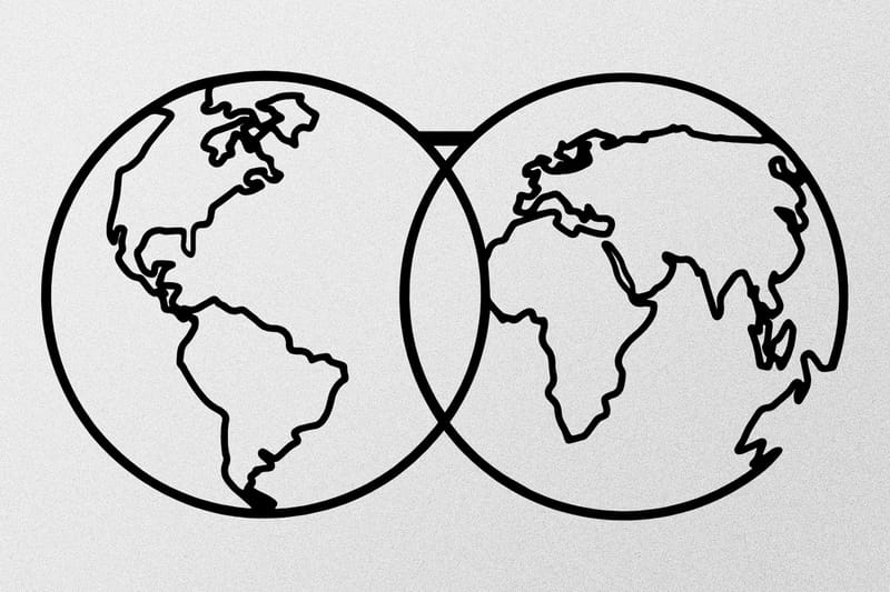 World Map Metal Decor 10 Väggdekor - Svart - Inredning - Väggdekor - Skylt - Plåtskyltar