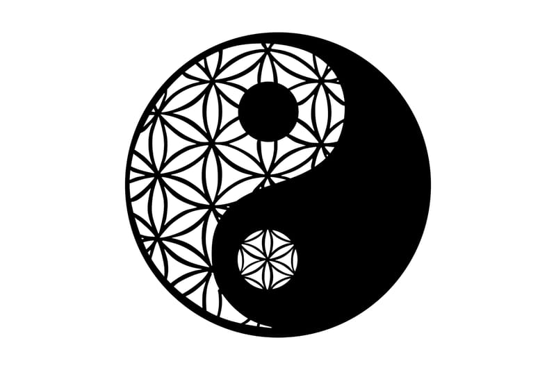 Yin & Yang Väggdekor - Svart - Inredning - Väggdekor - Skylt - Plåtskyltar