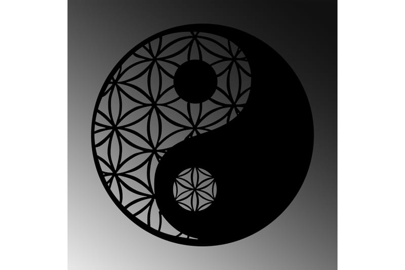 Yin & Yang Väggdekor - Svart - Inredning - Väggdekor - Skylt - Plåtskyltar