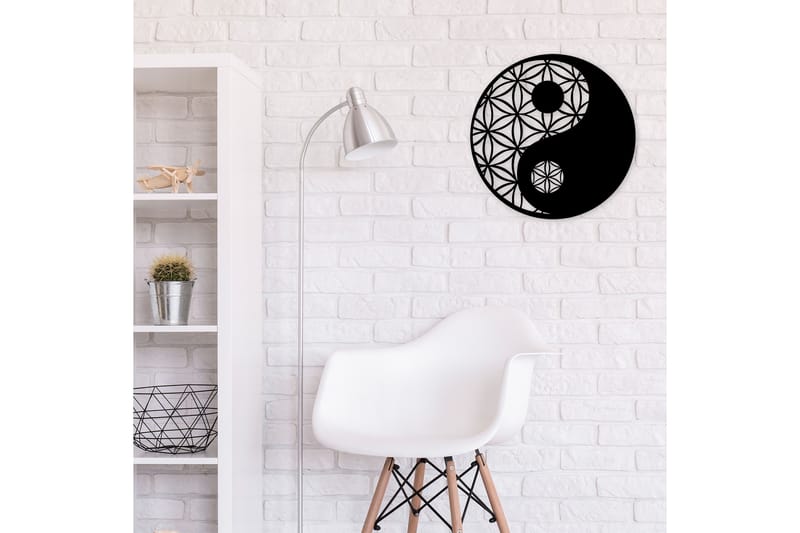 Yin & Yang Väggdekor - Svart - Inredning - Väggdekor - Skylt - Plåtskyltar
