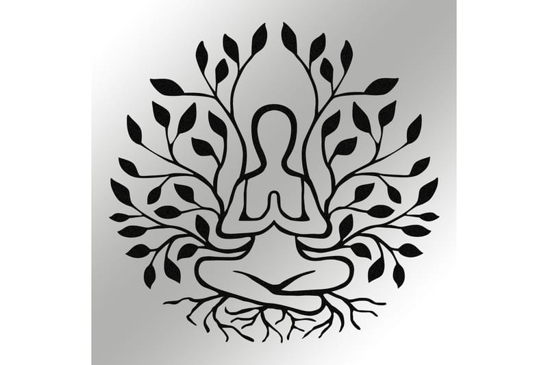 Yoga Väggdekor - Svart - Inredning - Väggdekor - Skylt - Plåtskyltar