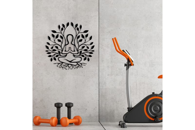 Yoga Väggdekor - Svart - Inredning - Väggdekor - Skylt - Plåtskyltar