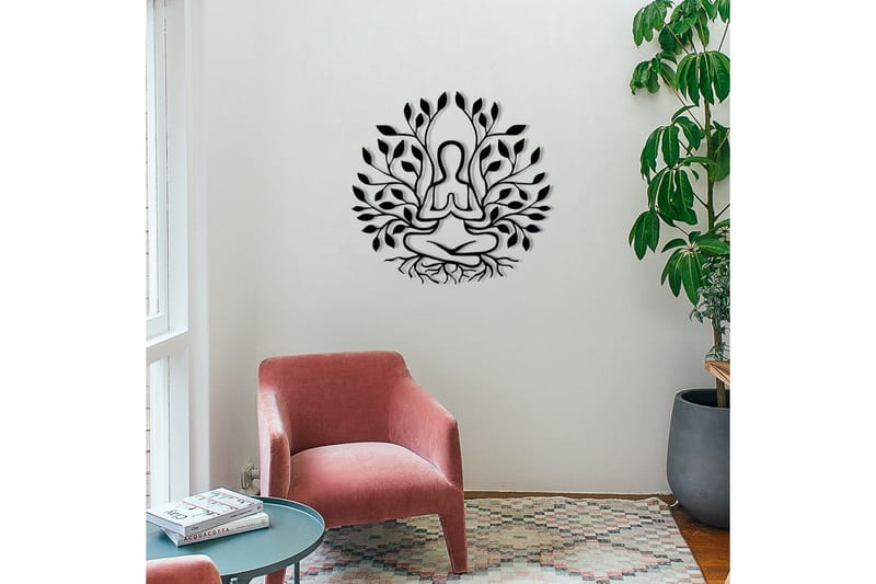 Yoga Väggdekor - Svart - Inredning - Väggdekor - Skylt - Plåtskyltar