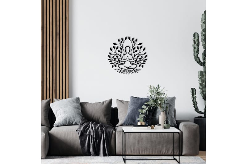 Yoga Väggdekor - Svart - Inredning - Väggdekor - Skylt - Plåtskyltar