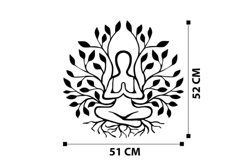 Yoga Väggdekor - Svart - Inredning - Väggdekor - Skylt - Plåtskyltar