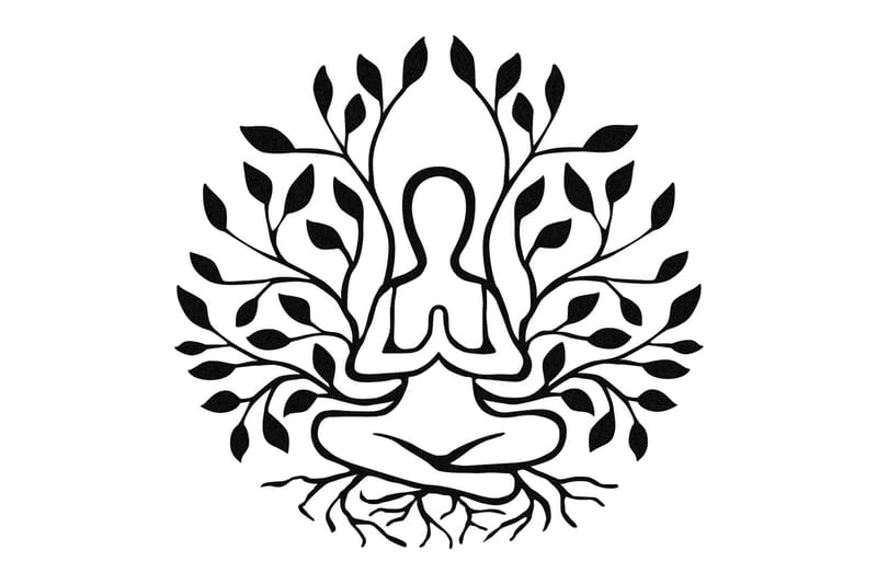 Yoga Väggdekor, Svart