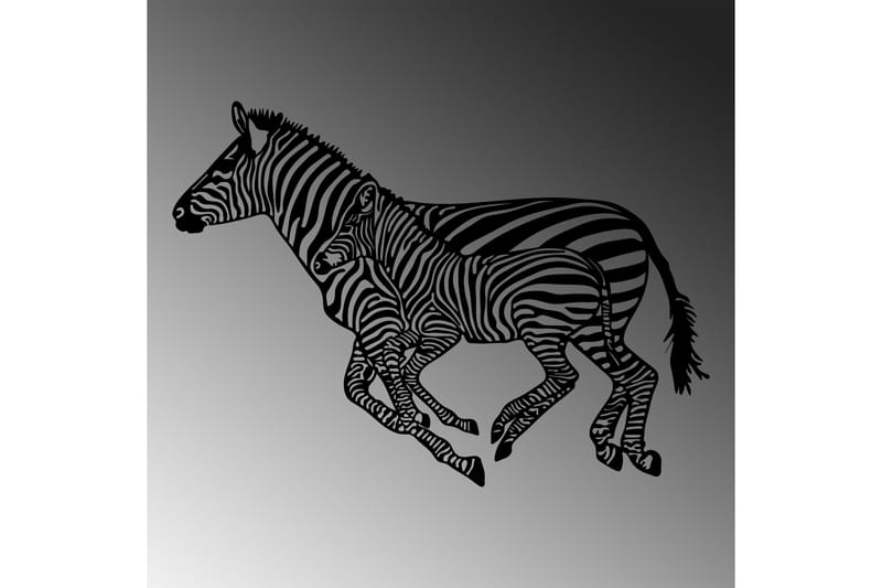 Zebras Väggdekor - Svart - Inredning - Väggdekor - Skylt - Plåtskyltar