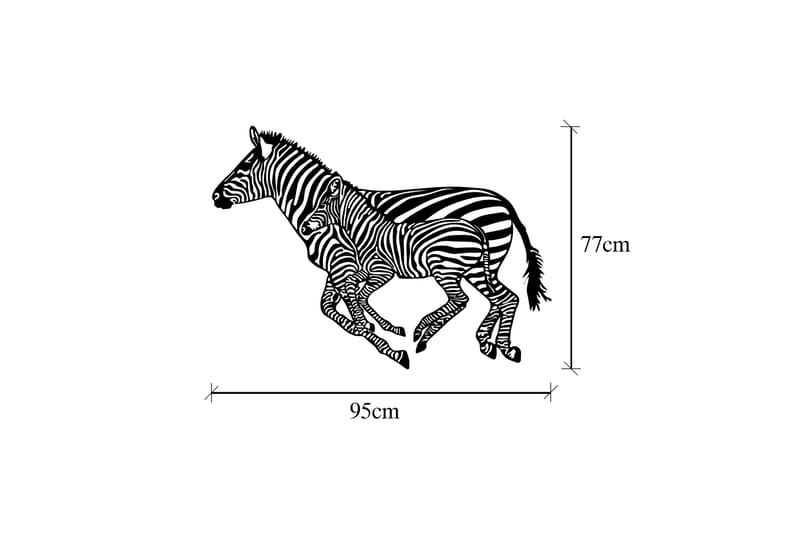Zebras Väggdekor - Svart - Inredning - Väggdekor - Skylt - Plåtskyltar