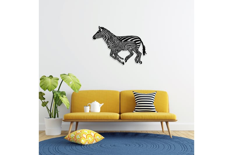 Zebras Väggdekor - Svart - Inredning - Väggdekor - Skylt - Plåtskyltar