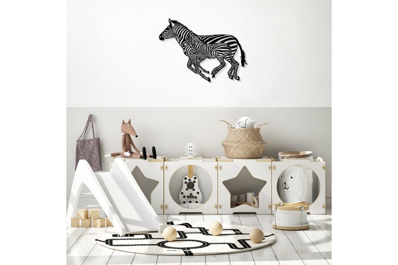 Zebras Väggdekor - Svart - Inredning - Väggdekor - Skylt - Plåtskyltar