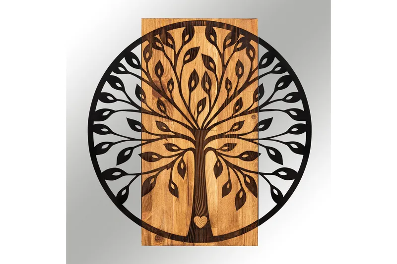 Zehre Väggdekor - Svart/Valnöt - Inredning - Väggdekor - Skylt - Plåtskyltar