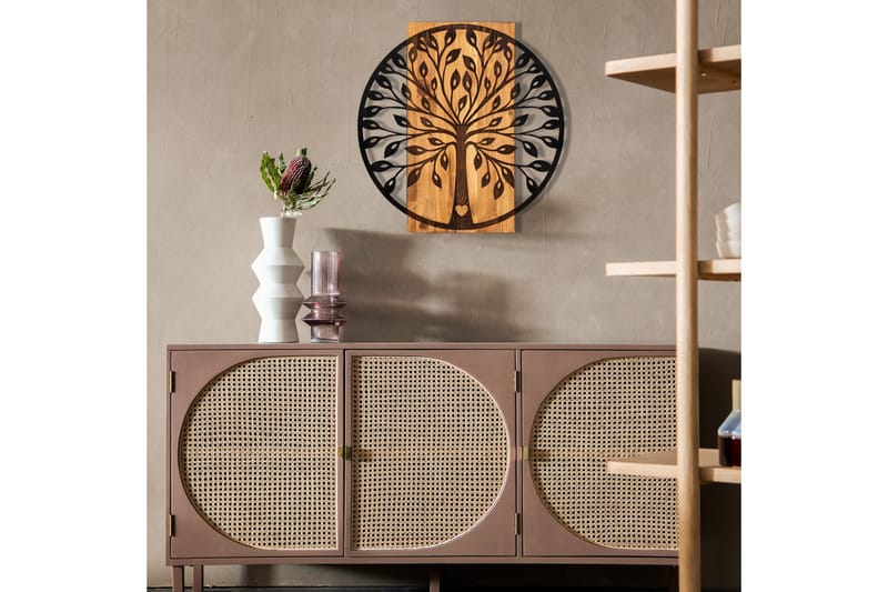 Zehre Väggdekor - Svart/Valnöt - Inredning - Väggdekor - Skylt - Plåtskyltar