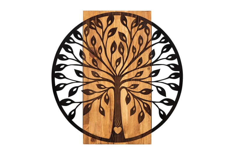 Zehre Väggdekor, Svart/Valnöt