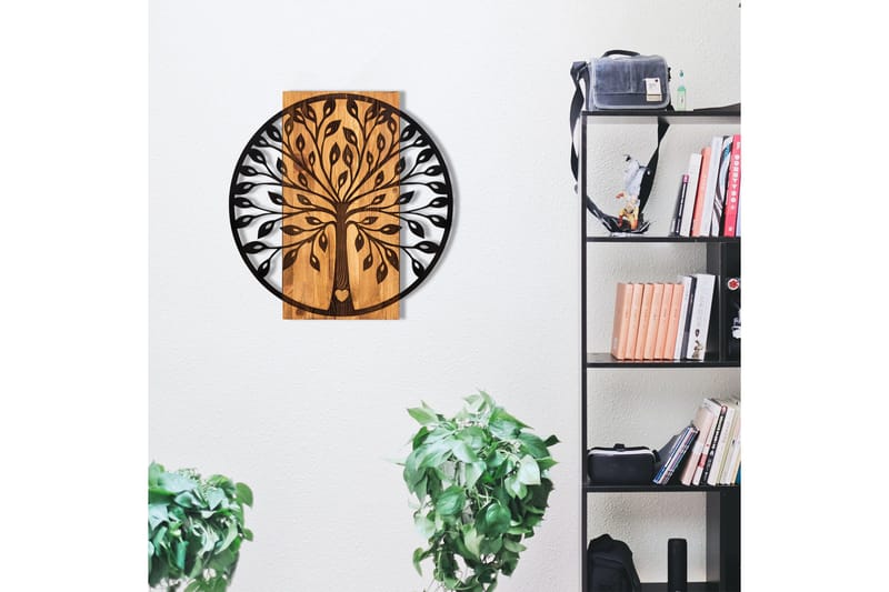 Zehre Väggdekor - Svart/Valnöt - Inredning - Väggdekor - Skylt - Plåtskyltar