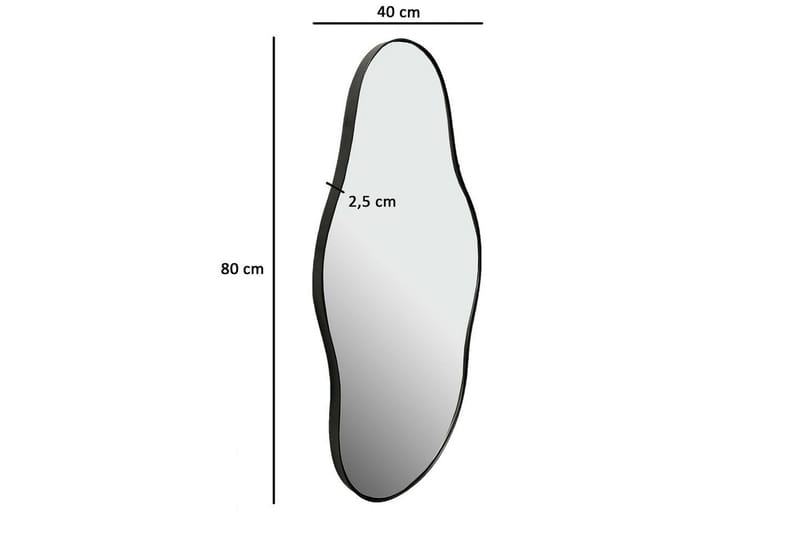Spegel Wohnling Asymmetrisk metallram oval 80 cm - Inredning - Speglar - Väggspegel