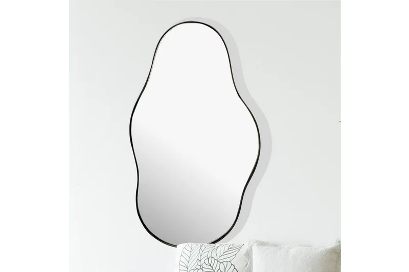 Spegel Wohnling Asymmetrisk metallram oval 80 cm - Inredning - Speglar - Väggspegel