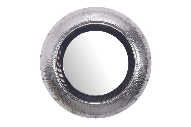 Spegel Wohnling Modern vågig metallram rund 74 cm, undefined