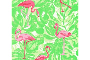 Flamingo Tapet Boys & Girls Ovävd Rosa
