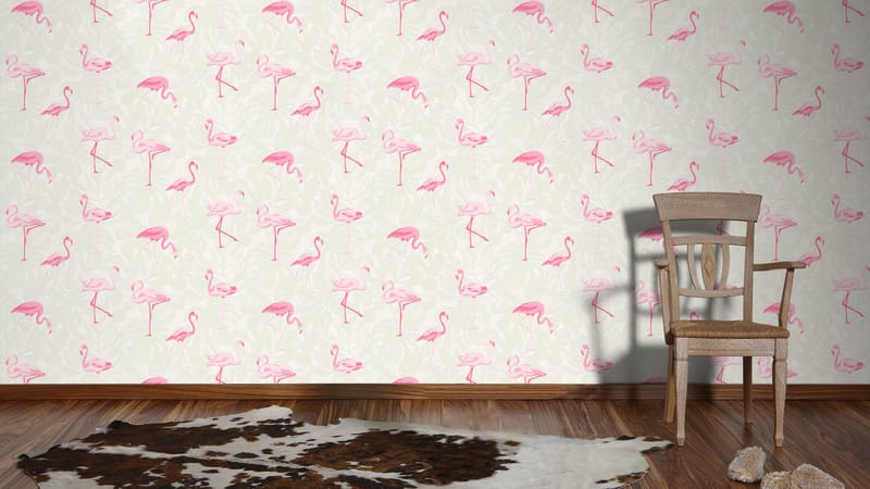 Flamingo Tapet Boys & Girls Ovävd Rosa - AS Creation - Inredning - Väggdekor - Tapet & tapettillbehör - Barntapet