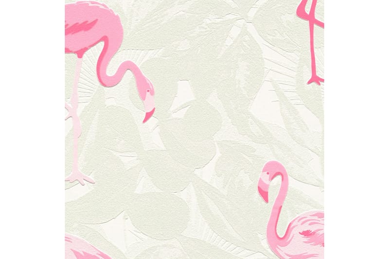 Flamingo Tapet Boys & Girls Ovävd Rosa - AS Creation - Barntapet - Vinyltapet